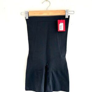 SPANX Mid-thigh Short High Waisted Black Size Medium NWT